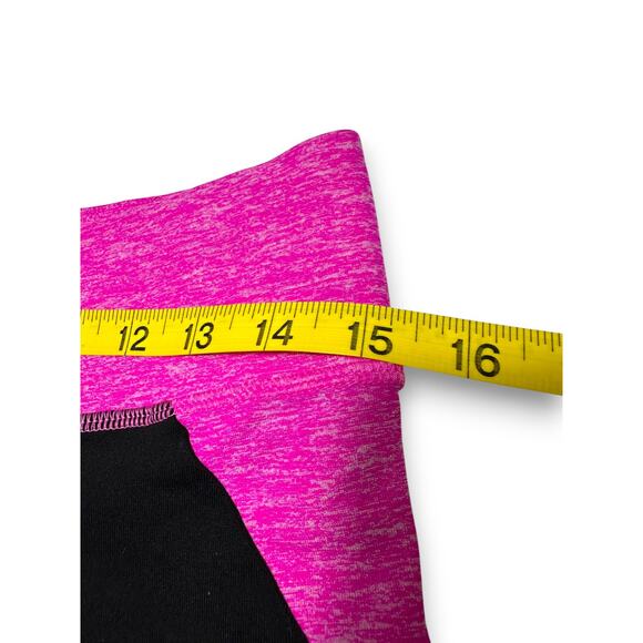 Victoria Secret Pink with Neon Pink Foldover Yoga Leggings Small - Picture 4 of 11